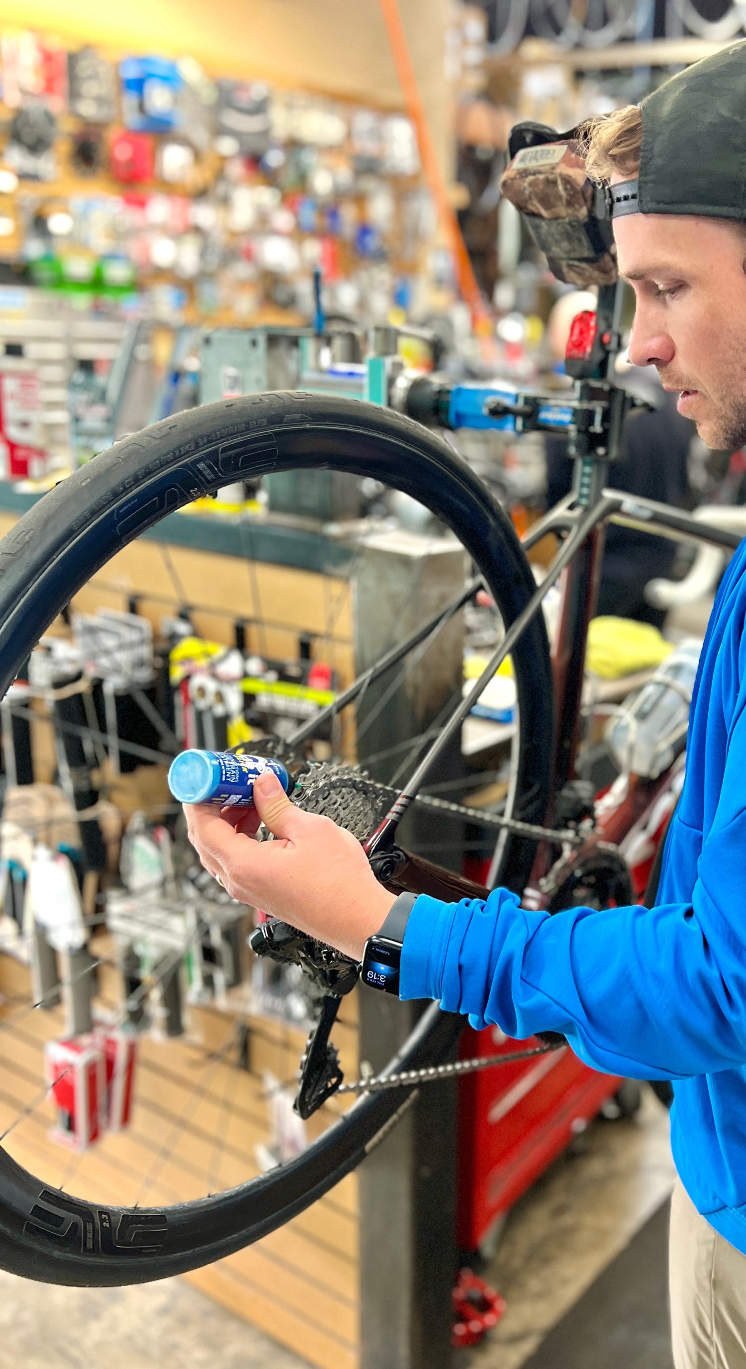 BICYCLE JOHNS USES RIDE IT SLICK TO SERVICE CUSTOMER BIKES 